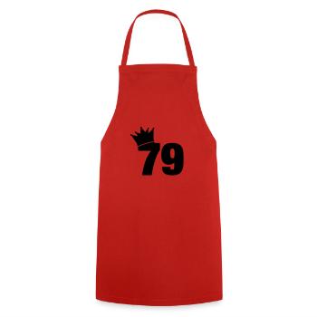 79_krone_f1 - Kochschürze - Rot - Vorne - AI Model Male 185 dark (185cm)