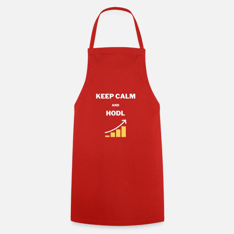 KEEP CALM HODL - Kochschürze - Rot