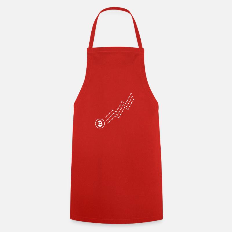 Crypto Bitcoin Trading - Cooking Apron - red