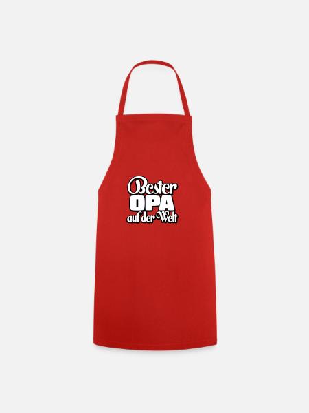 Bester Opa Spruch Geschenk - Kochschürze - Rot
