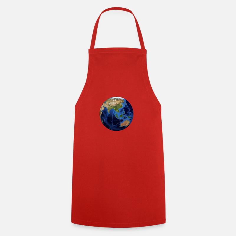 Le globe terrestre - Tablier de cuisine - rouge