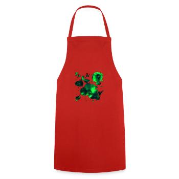 gxp psychedelic color gradient pattern WF gruen - Cooking Apron - red - Front - AI Model Male 185 dark (185cm)