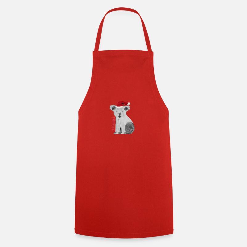 Christmas bear Koala - Cooking Apron - red
