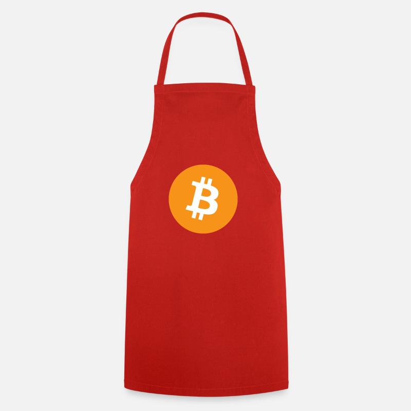Bitcoin - Cooking Apron - red
