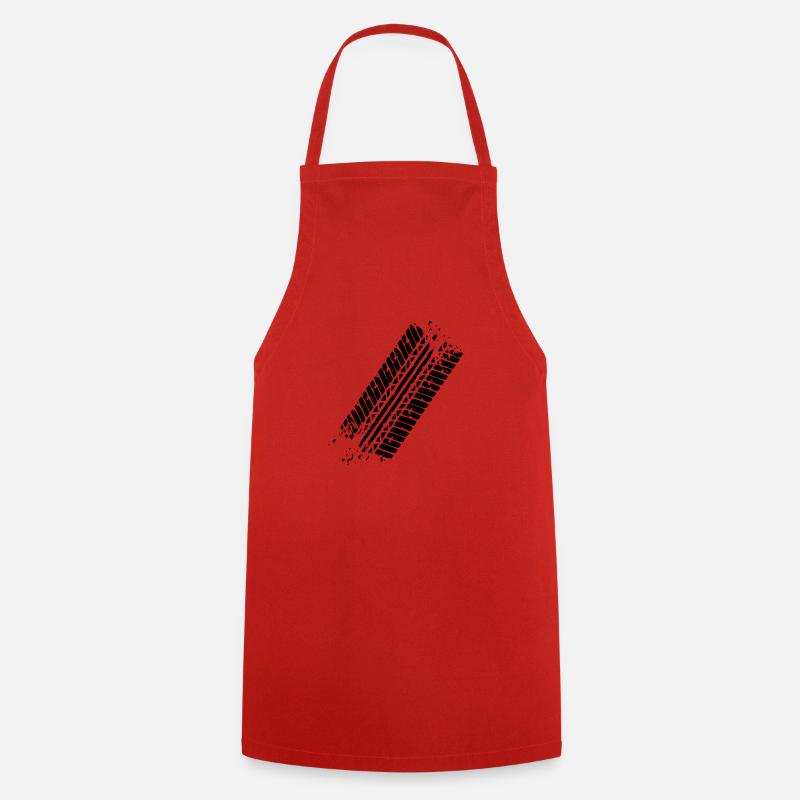 Tire track - Cooking Apron - red