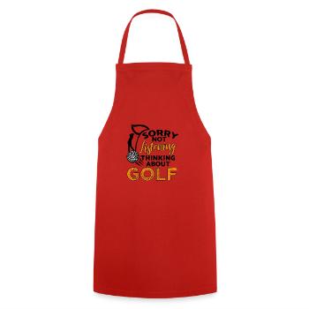 golf christmas birthday gift - Cooking Apron - red - Front - AI Model Male 185 dark (185cm)