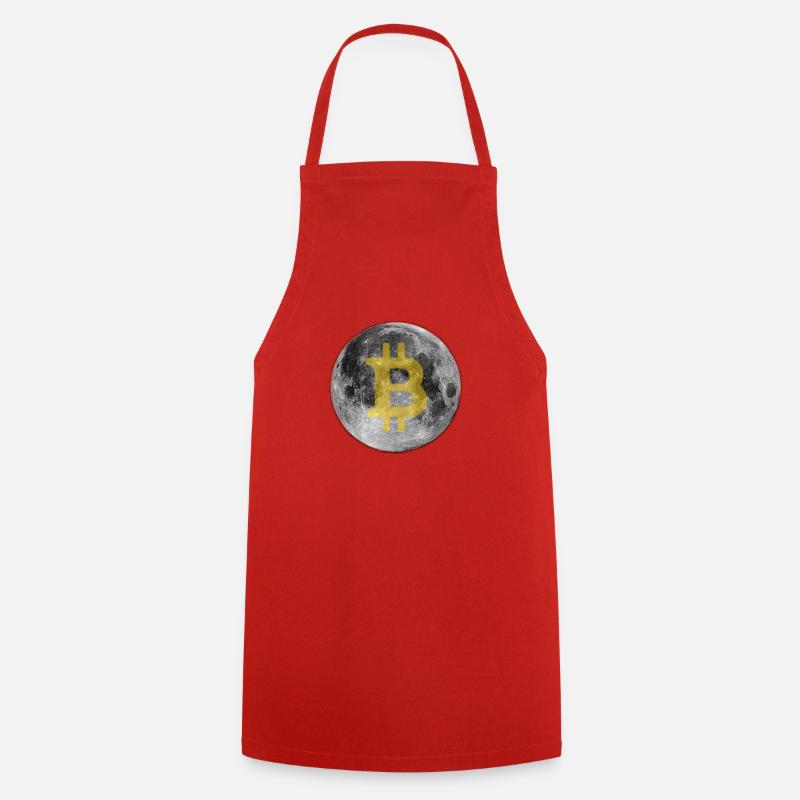 Bitcoin Moon - Cooking Apron - red
