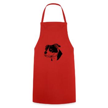 american_stafford_2 - Tablier de cuisine - rouge - Devant - AI Model Male 185 dark (185cm)
