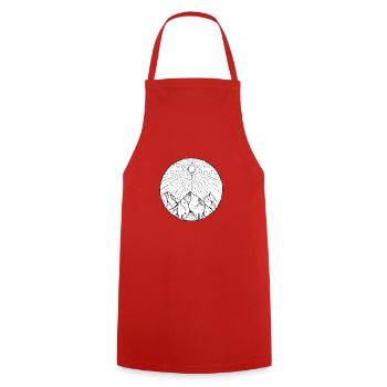 Mountain Lover - Cooking Apron - red - Front - AI Model Male 185 dark (185cm)