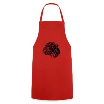 586 Boxer - Tablier de cuisine - rouge - Devant - AI Model Male 185 dark (185cm)