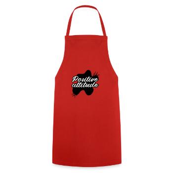 Atitude Positive - Tablier de cuisine - rouge - Devant - AI Model Male 185 dark (185cm)
