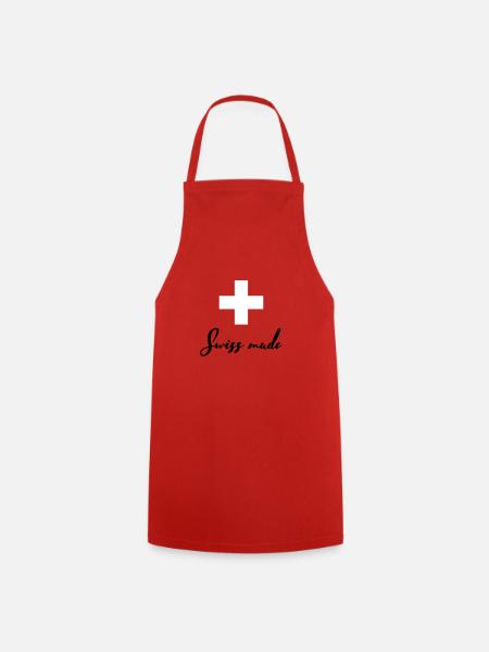 Swiss made - Cooking Apron - red