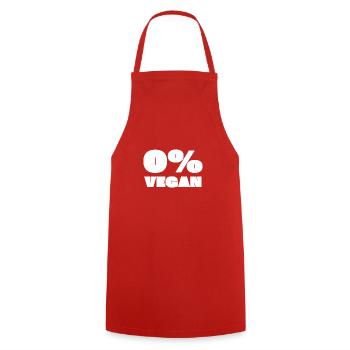 0% vegan - Kochschürze - Rot - Vorne - AI Model Male 185 dark (185cm)