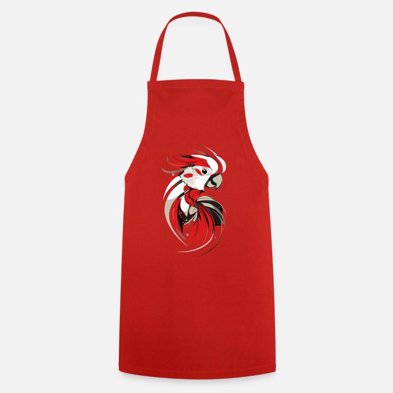 Perroquet Ara Perruche Cacatoès Amoureux des perroquets - Tablier de cuisine - rouge