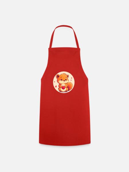 Kuschelige Zuneigung - Kochschürze - Rot