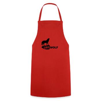 wolf alpha leader of the pack in packs howling - Cooking Apron - red - Front - AI Model Male 185 dark (185cm)