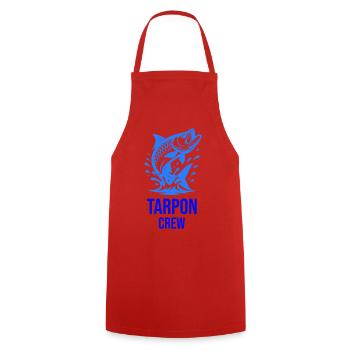 Équipage Tarpon - pêche en haute mer - Tablier de cuisine - rouge - Devant - AI Model Male 185 dark (185cm)