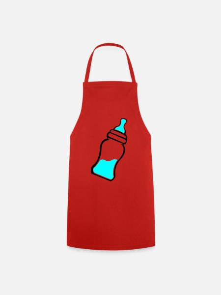 Babyflasche - Kochschürze - Rot