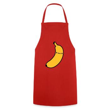 kleine suesse banane mit - Kochschürze - Rot - Vorne - AI Model Male 185 dark (185cm)