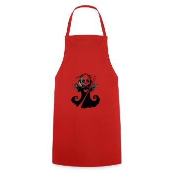 He's Coming - Cooking Apron - red - Front - AI Model Male 185 dark (185cm)