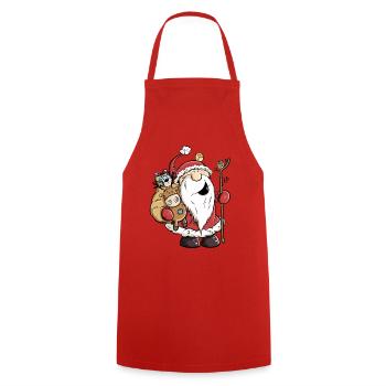 Funny Santa Claus I Santa Claus Gift - Cooking Apron - red - Front - AI Model Male 185 dark (185cm)