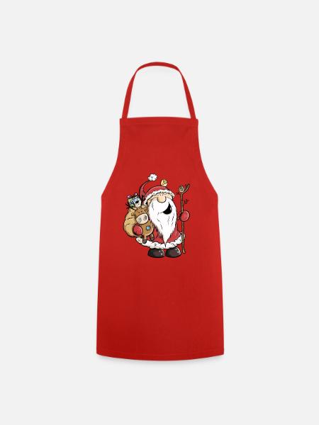 Drôle de Père Noël I Cadeau De Nikolaus - Tablier de cuisine - rouge