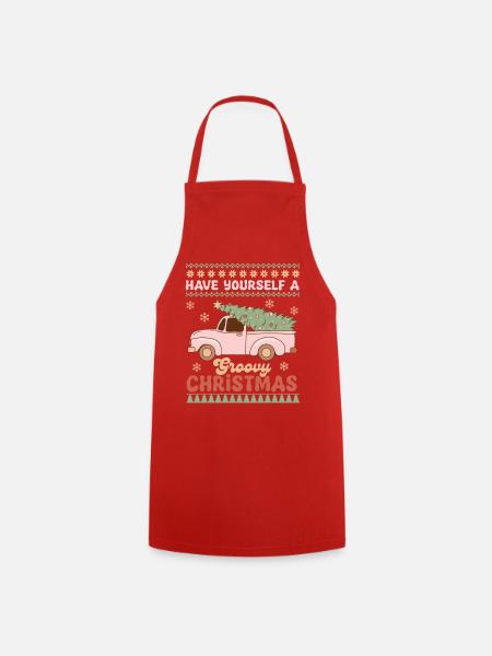 Ugly Christmas Sweater - Cooking Apron - red