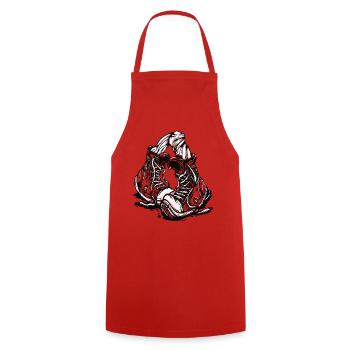 Sports Boots - Cooking Apron - red - Front - AI Model Male 185 dark (185cm)