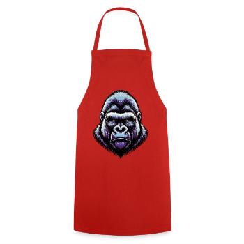 Gorille - Tablier de cuisine - rouge - Devant - AI Model Male 185 dark (185cm)