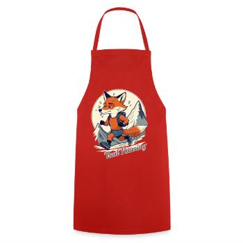 Trail running - Cooking Apron - red - Front - AI Model Male 185 dark (185cm)