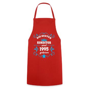 Chef pâtissier Anniversaire Né 1995 Collègues Né - Tablier de cuisine - rouge - Devant - AI Model Male 185 dark (185cm)