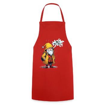 Eau Eau Eau Cadeau Humour Original Père Noël - Tablier de cuisine - rouge - Devant - AI Model Male 185 dark (185cm)