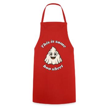 Boo sheet - Cooking Apron - red - Front - AI Model Male 185 dark (185cm)