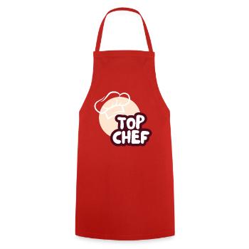 Top Chef Logo Gourmand - Tablier de cuisine - rouge - Devant - AI Model Male 185 dark (185cm)