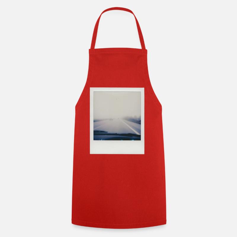 Foggy highway - Cooking Apron - red