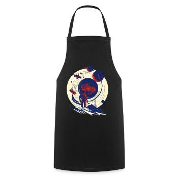 Astronaut at the cosmic portal - Cooking Apron - black - Front - AI Model Male 185 dark (185cm)