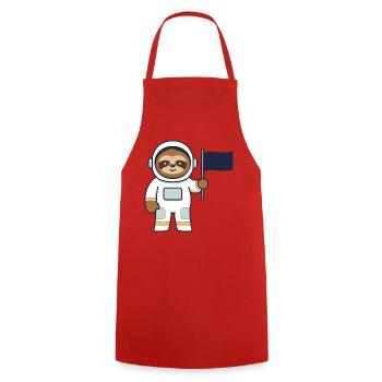 Aventure de paresseux de l’espace - Tablier de cuisine - rouge - Devant - AI Model Male 185 dark (185cm)