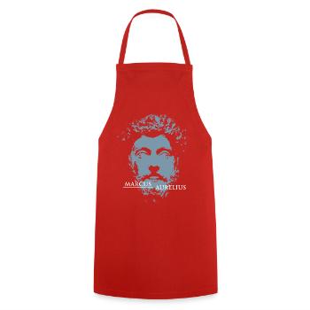 Marcus Aurelius portrait - Cooking Apron - red - Front - AI Model Male 185 dark (185cm)