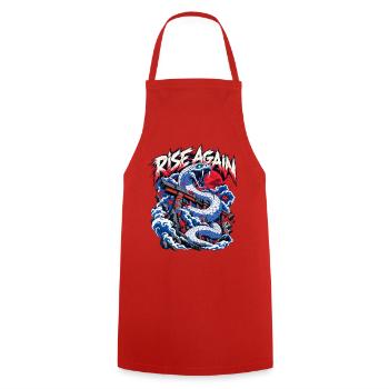 Rise Again Drachengeist Torii - Kochschürze - Rot - Vorne - AI Model Male 185 dark (185cm)