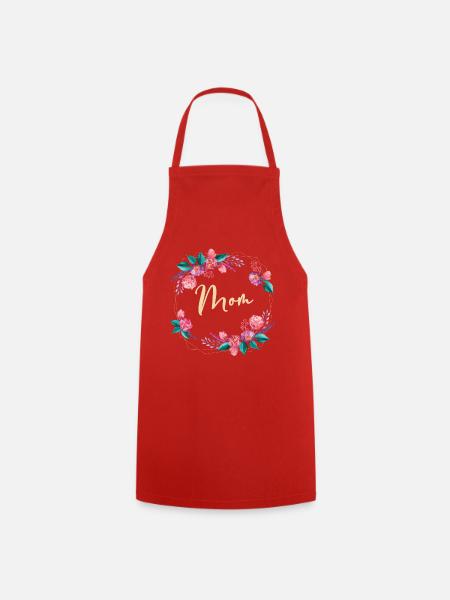 Mama Blumen - Kochschürze - Rot