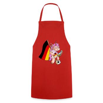 Licorne allemande du parti - Tablier de cuisine - rouge - Devant - AI Model Male 185 dark (185cm)