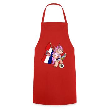 Licorne du parti croate - Tablier de cuisine - rouge - Devant - AI Model Male 185 dark (185cm)