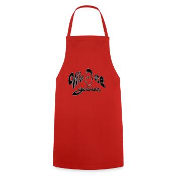 Who are you, design noir - Tablier de cuisine - rouge - Devant - AI Model Male 185 dark (185cm)