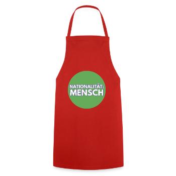 Nationalität Mensch - Kochschürze - Rot - Vorne - AI Model Male 185 dark (185cm)