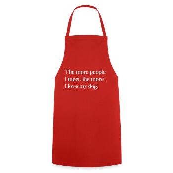 love my dog - Cooking Apron - red - Front - AI Model Male 185 dark (185cm)