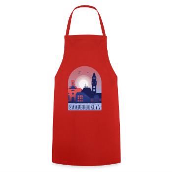 Sarrebruck Je suis fier de ma ville - Tablier de cuisine - rouge - Devant - AI Model Male 185 dark (185cm)