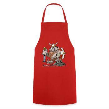DANEMARK ACTION COOL VIKING T-SHIRTS ET PRODUITS - Tablier de cuisine - rouge - Devant - AI Model Male 185 dark (185cm)