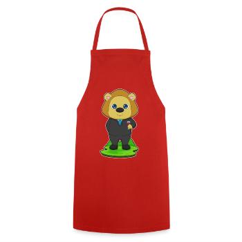 costume de marié lion pour mariage - Tablier de cuisine - rouge - Devant - AI Model Male 185 dark (185cm)