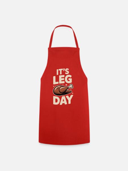 It's Leg Day Gym Cheat Day Bein Training Fitness - Kochschürze - Rot