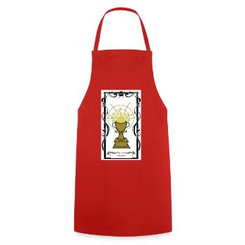 Le soleil  - Tablier de cuisine - rouge - Devant - AI Model Male 185 dark (185cm)